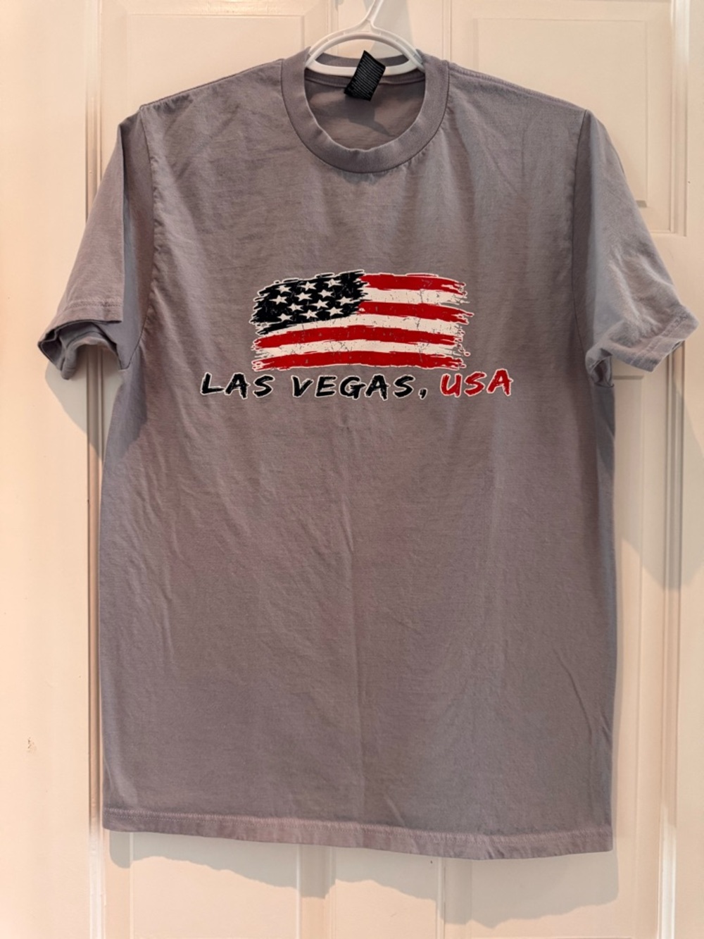 Las Vegas USA crewneck unisex short sleeve gray T-shirt by PTIMA - Size Medium